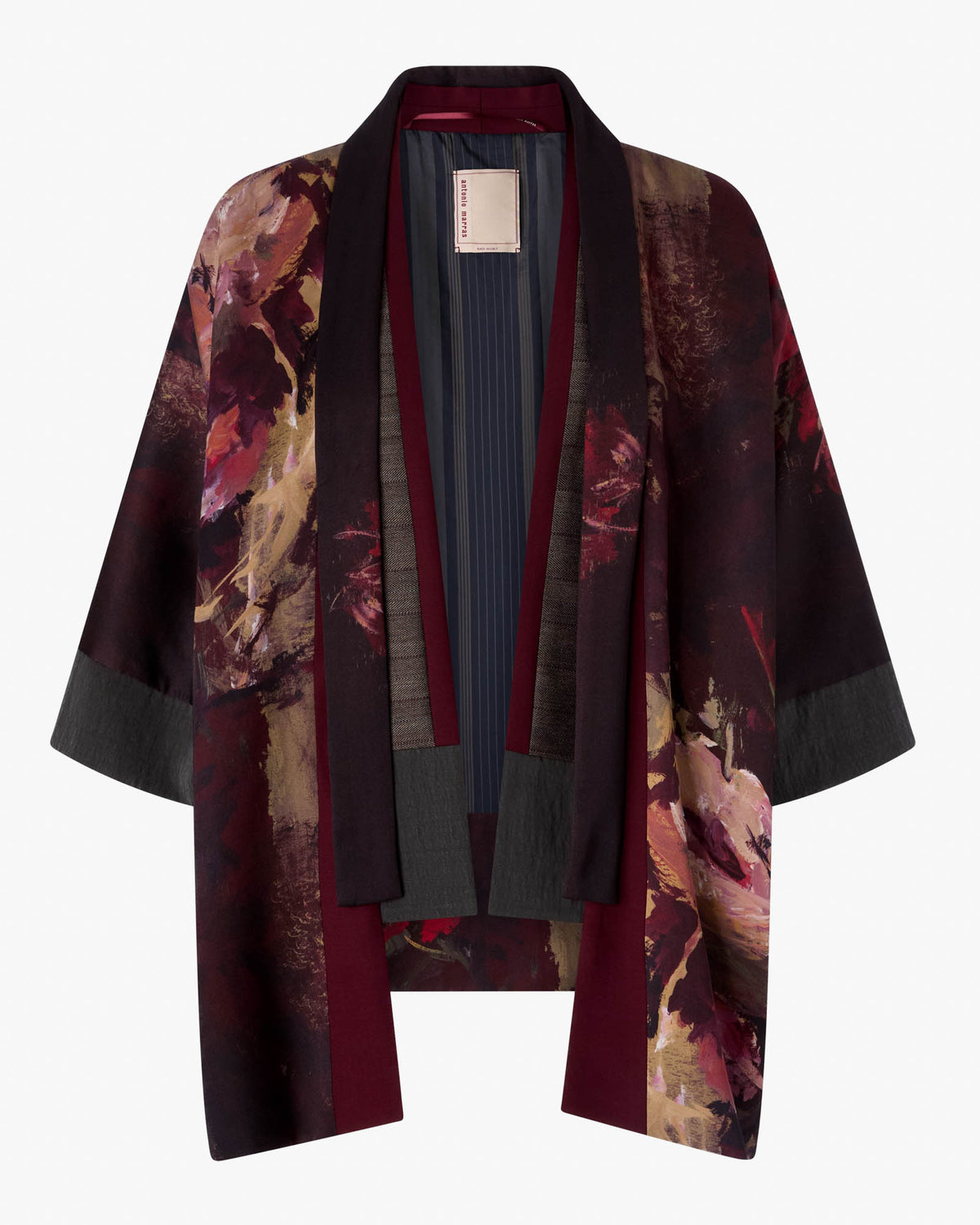 Painterly Rose Silk Kimono