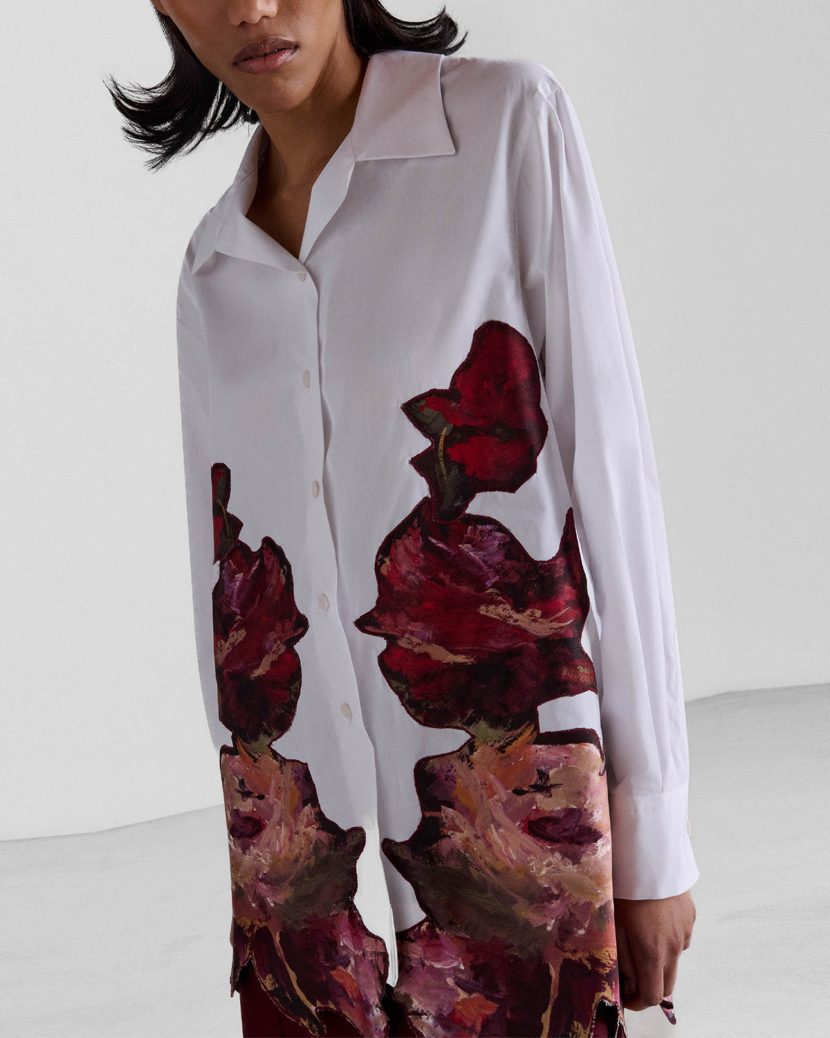 Painterly Rose Robespierre Shirt