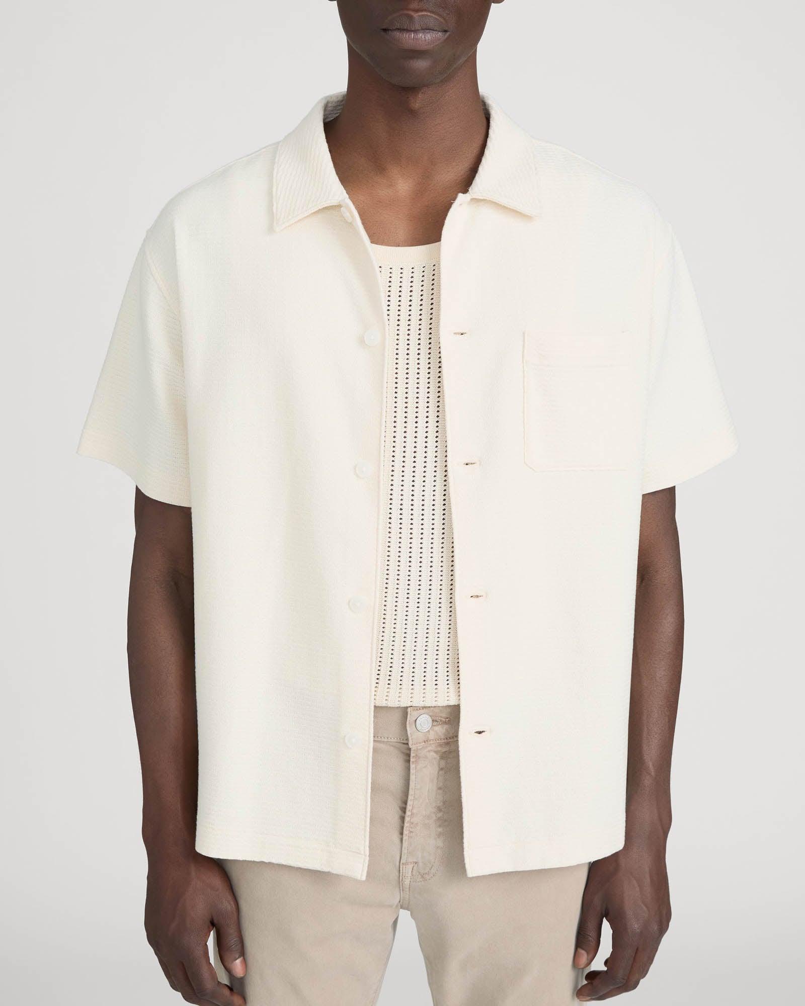 Jacquard Button Down Shirt
