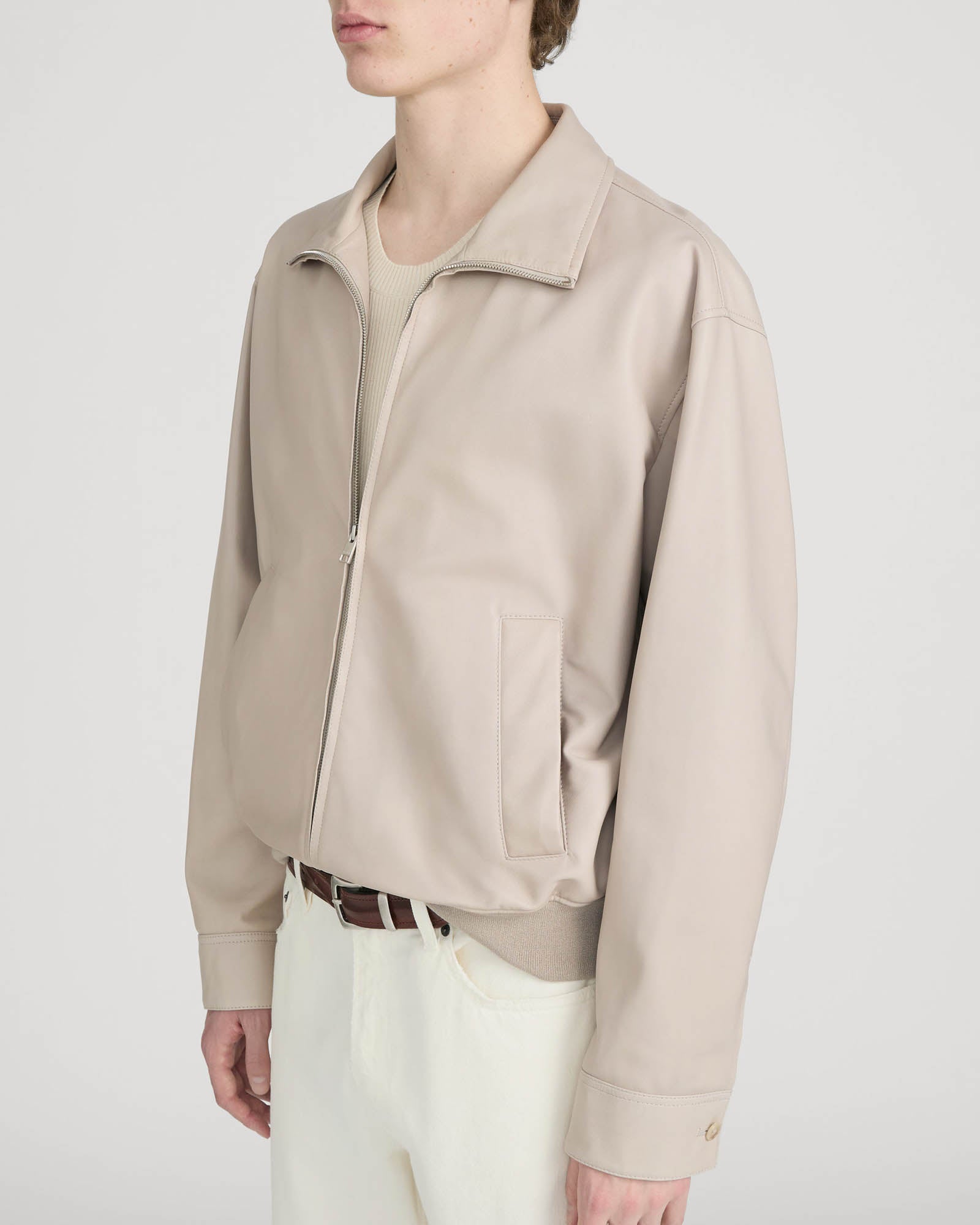 Leather Bomber Jacket