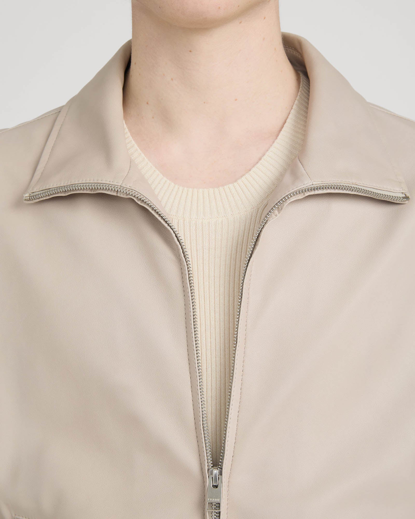 Leather Bomber Jacket