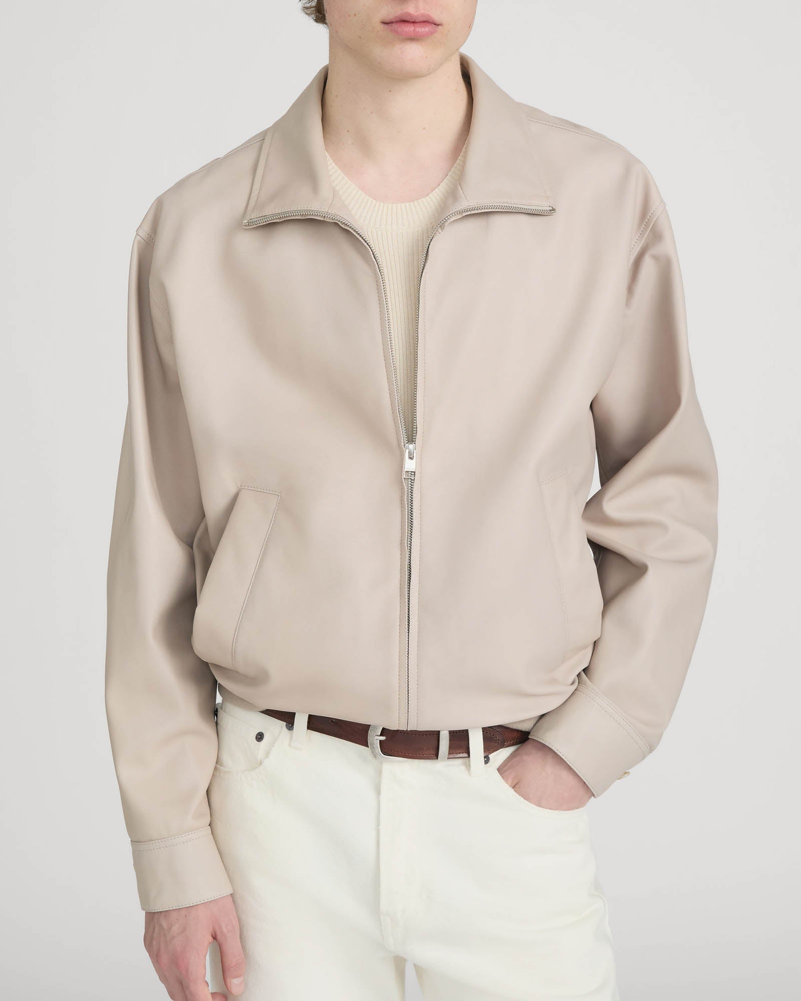 Leather Bomber Jacket