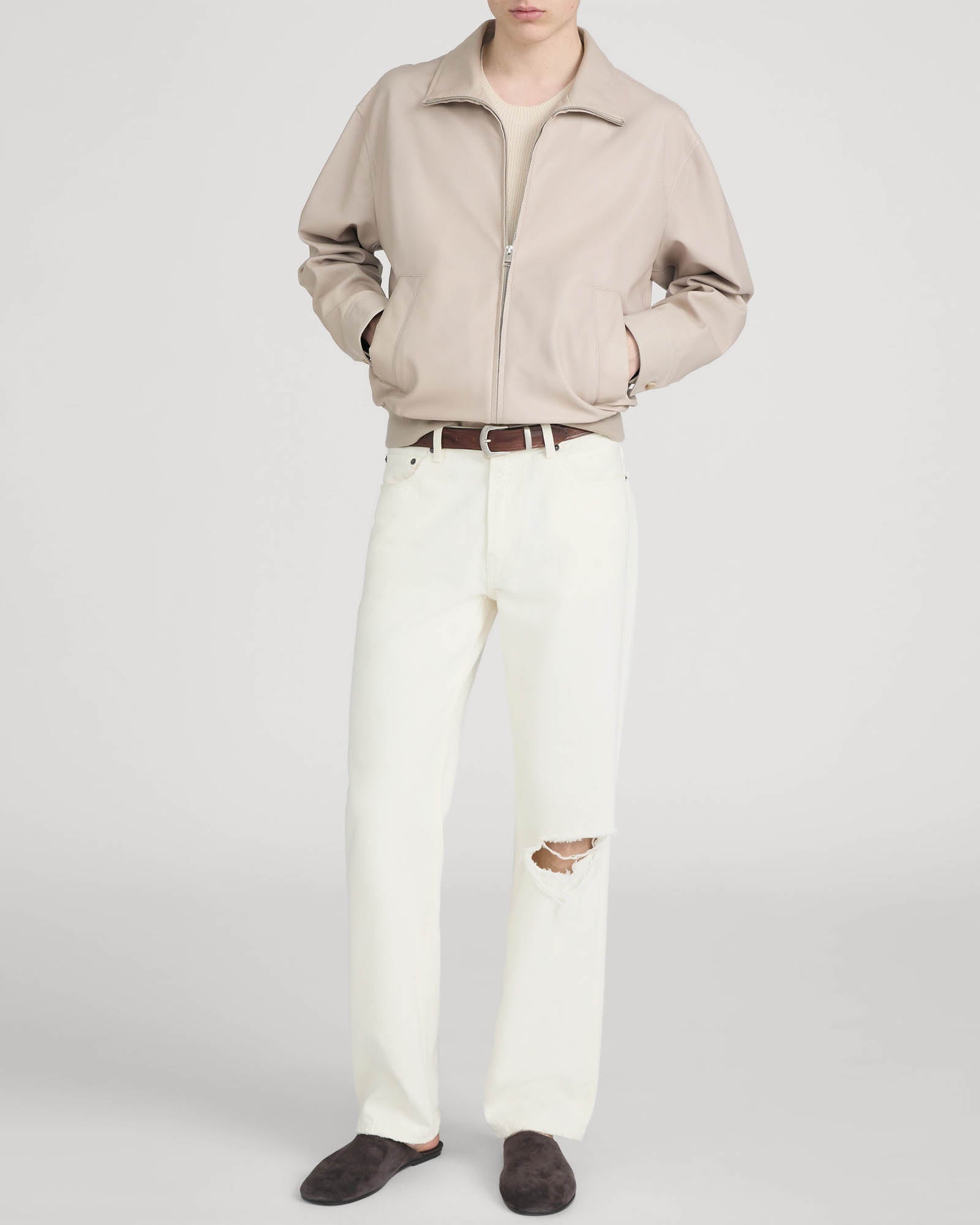 Leather Bomber Jacket