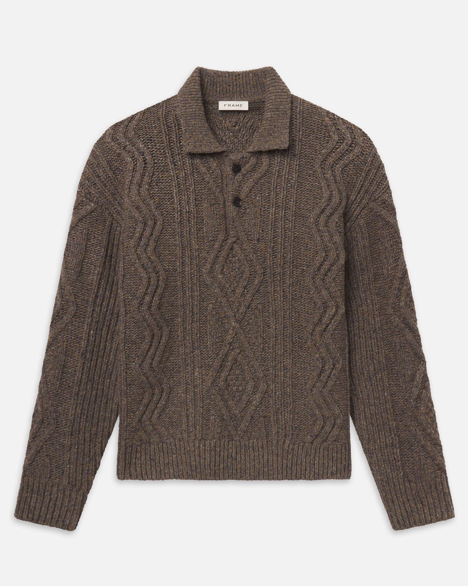 Cable Polo Sweater