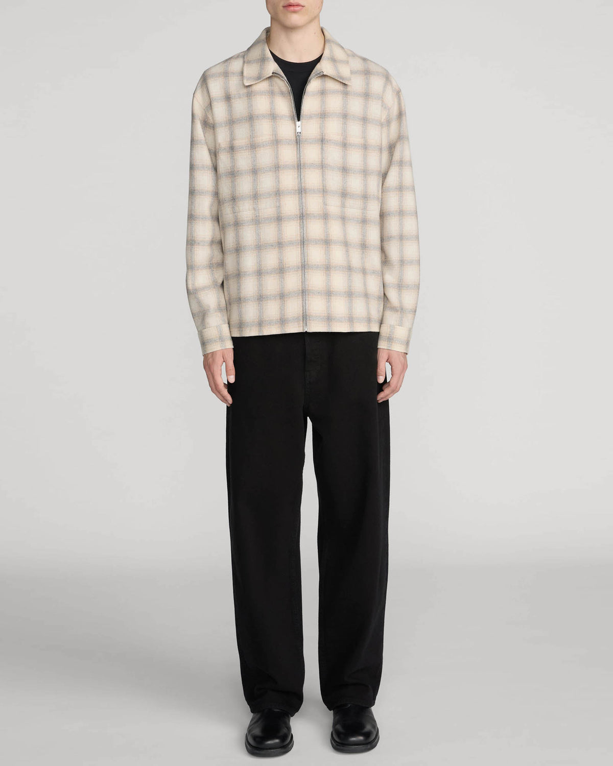 Plaid Zip Overshirt