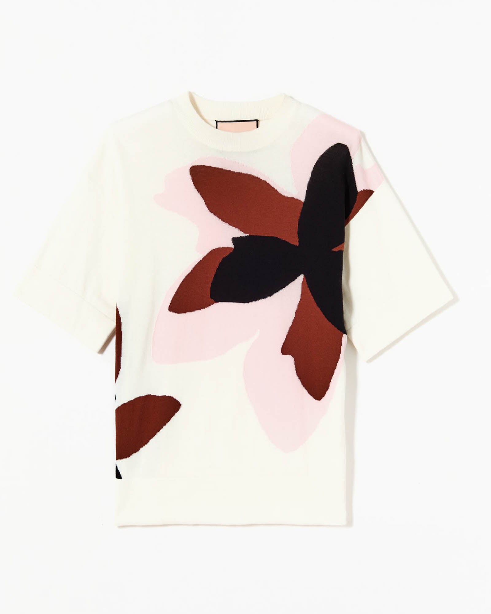 Flower Intarsia T-Shirt
