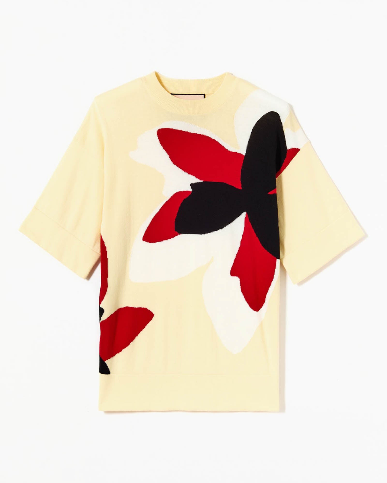 Flower Intarsia T-Shirt