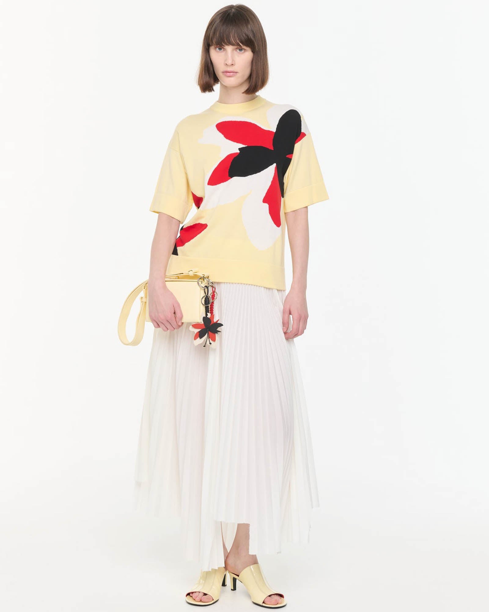 Flower Intarsia T-Shirt