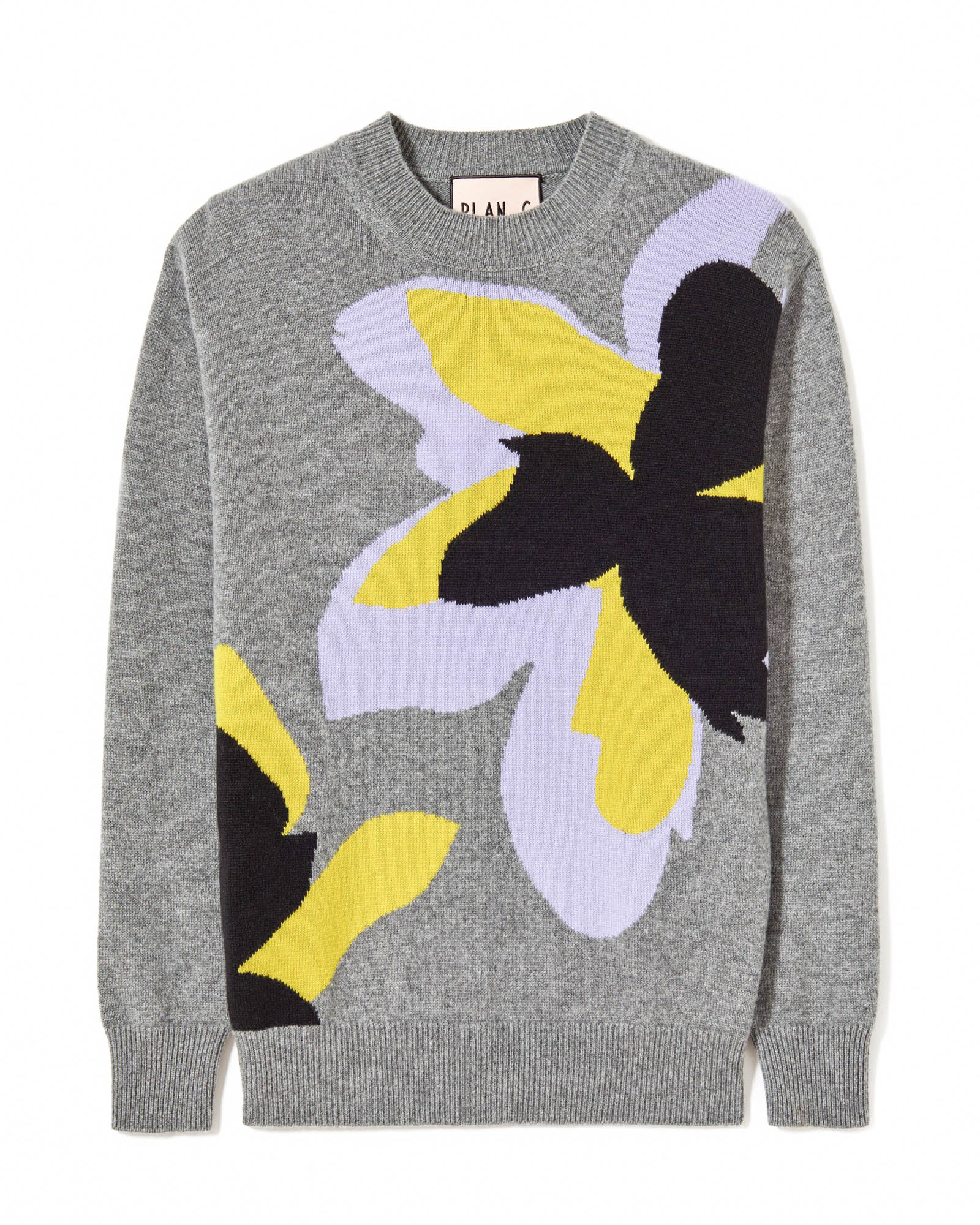 Flower Print Cashmere Sweater