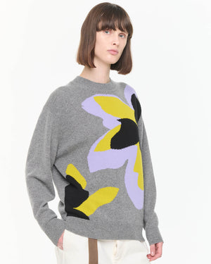 Flower Print Cashmere Sweater