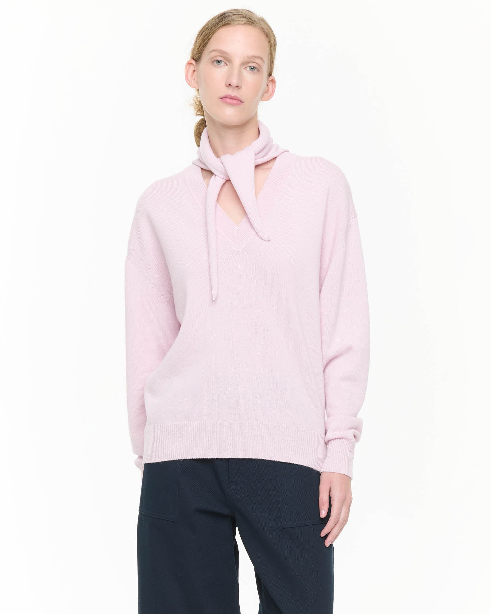 Long Sleeve Foulard Knit Top