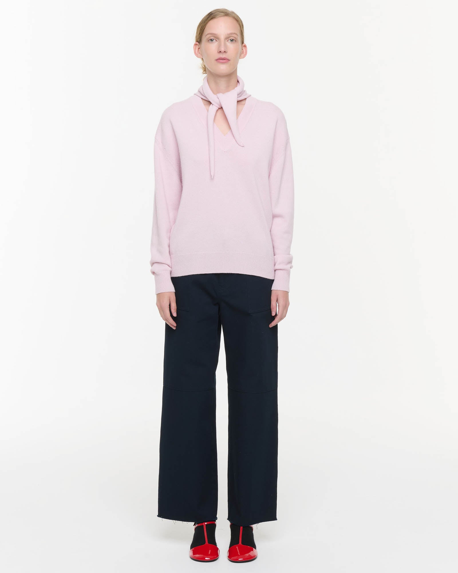 Long Sleeve Foulard Knit Top