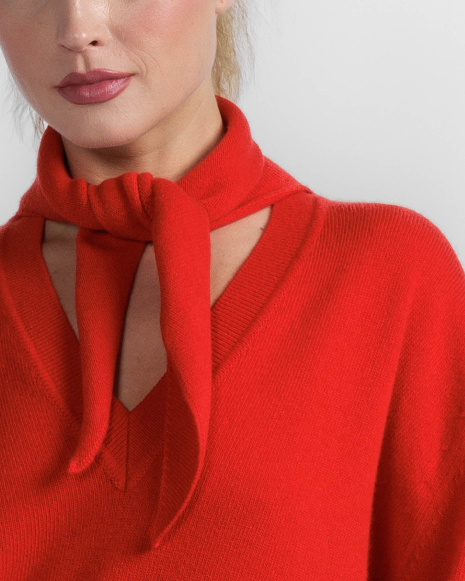 Long Sleeve Foulard Knit Top