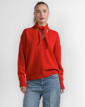 Long Sleeve Foulard Knit Top