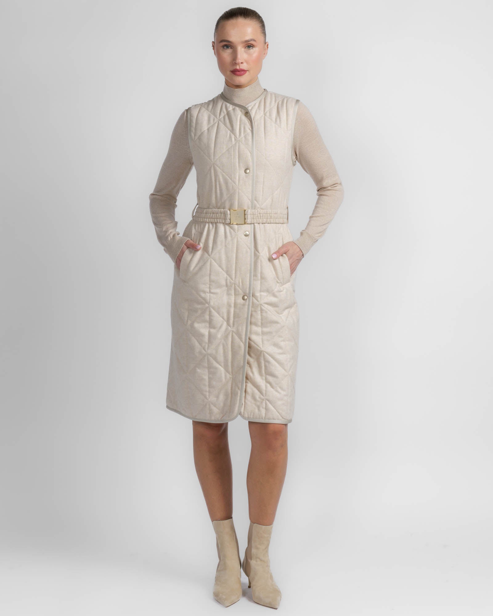 Button Belt Dress