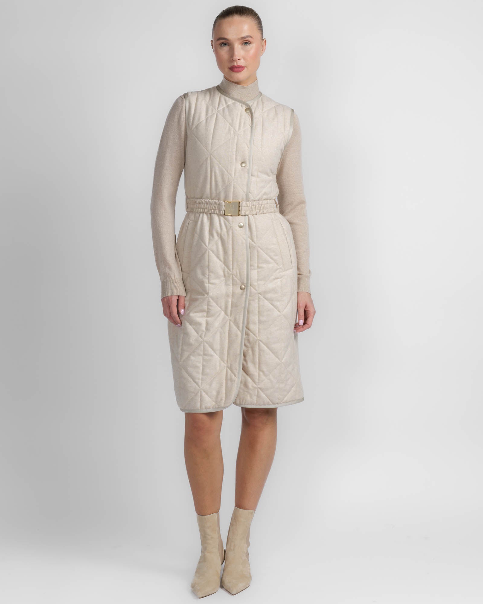 Button Belt Dress