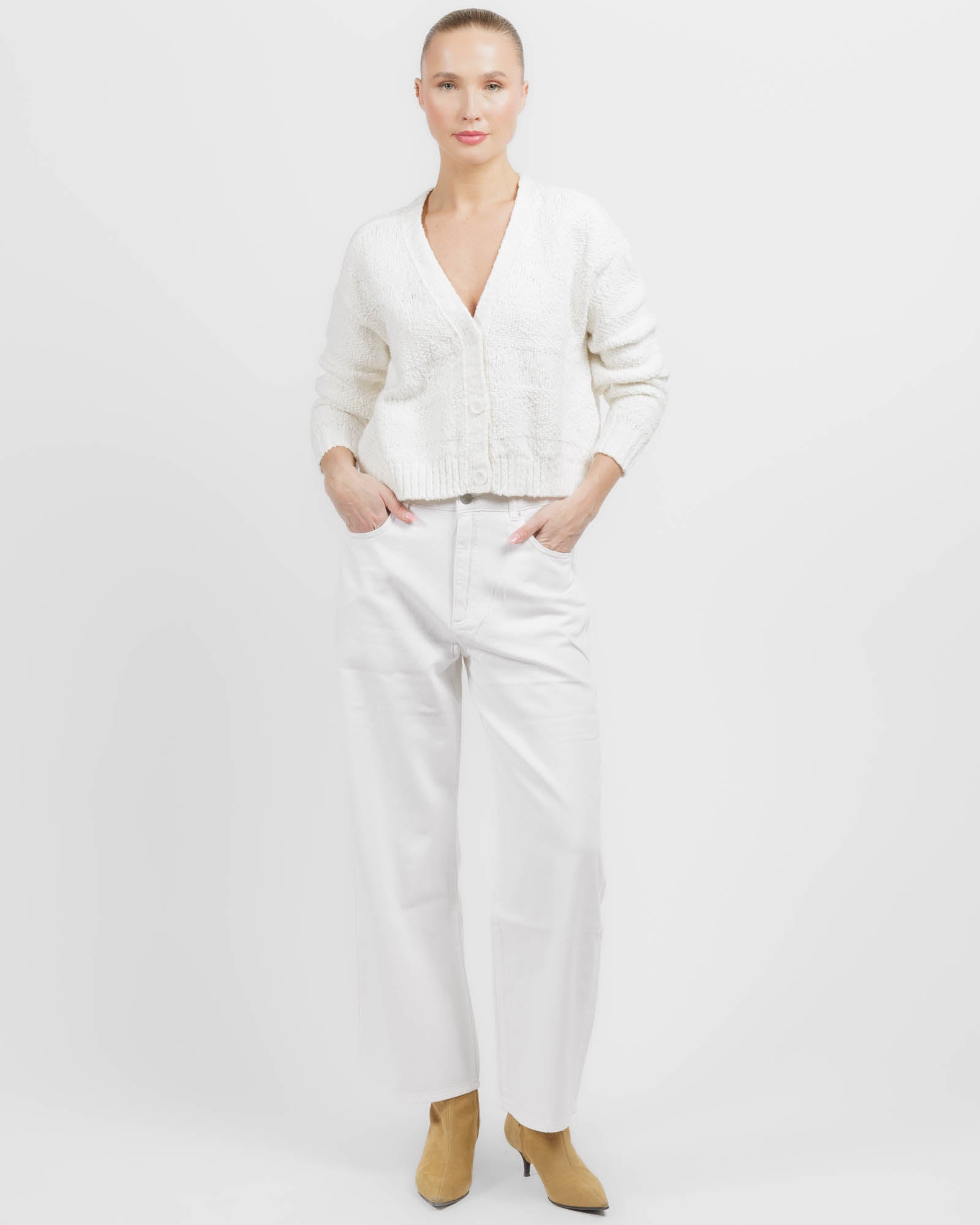 Crop V-Neck Cardigan