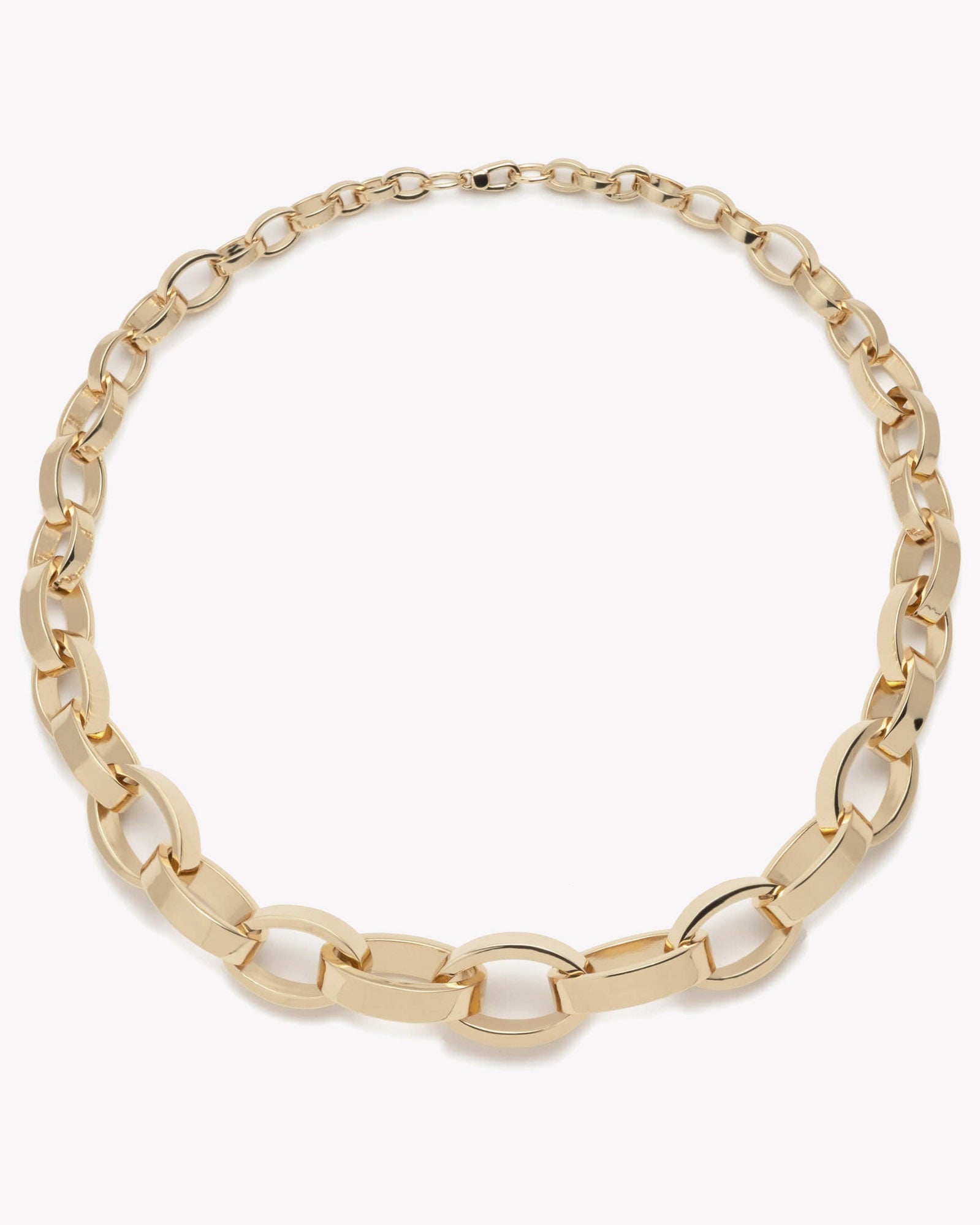 Graduated Ellipse Link Necklace