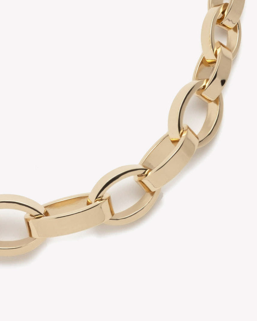 Graduated Ellipse Link Necklace