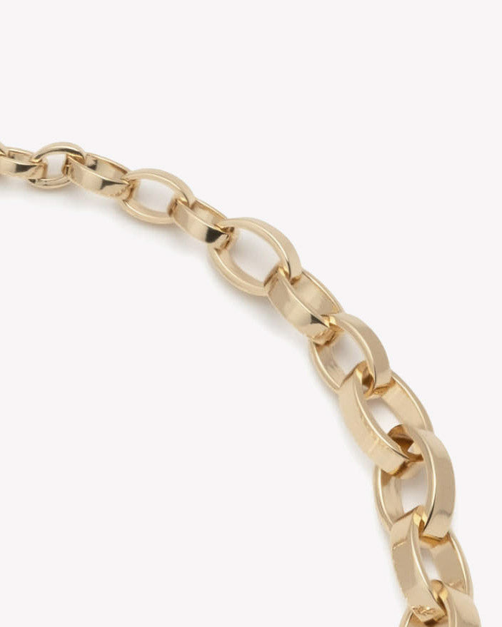 Graduated Ellipse Link Necklace