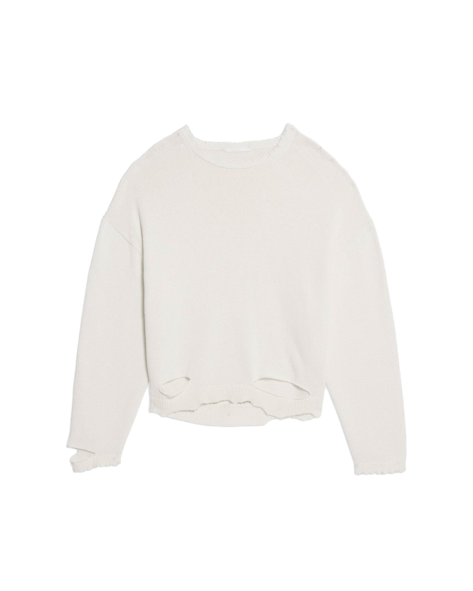 HELMUT LANG Distressed Long Sleeve Sweater TNT The New Trend Shop Luxury Fashion High End Designer Brands tntfashion