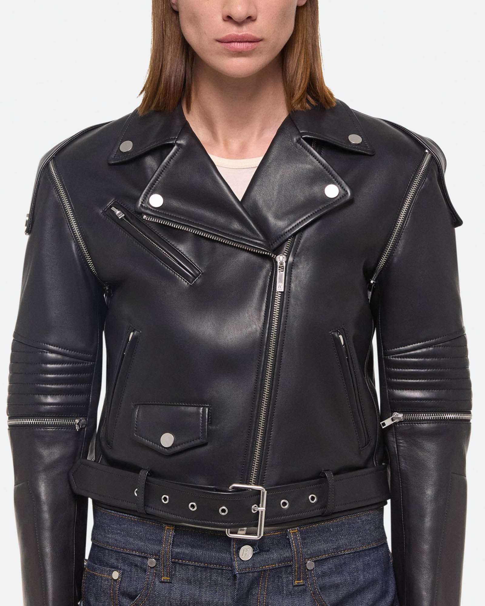Helmut lang leather jacket womens deals