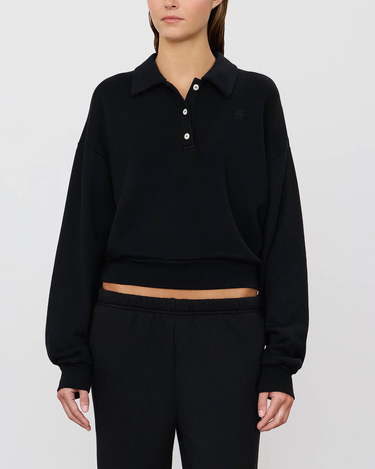 Cropped Polo Sweatshirt