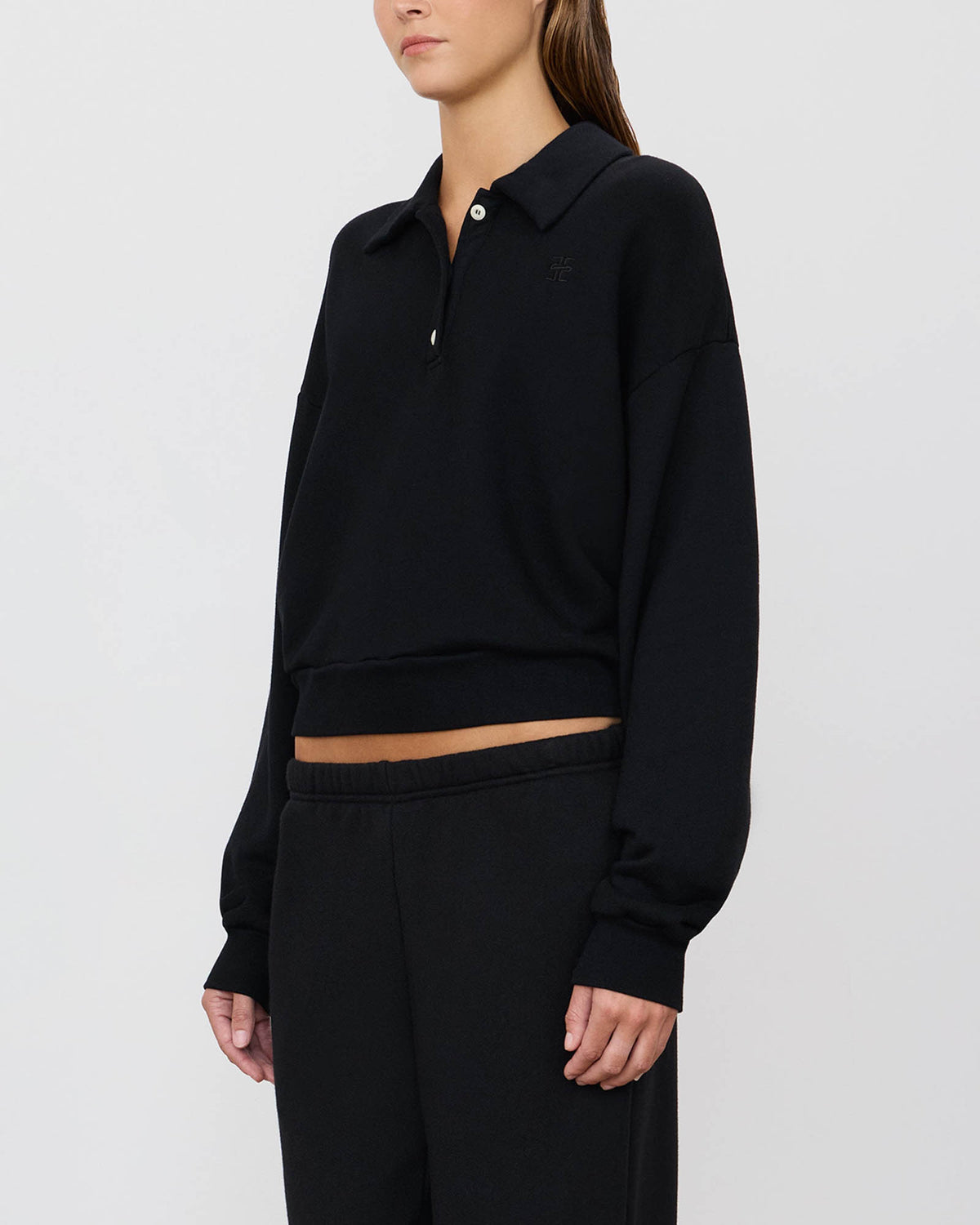 Cropped Polo Sweatshirt