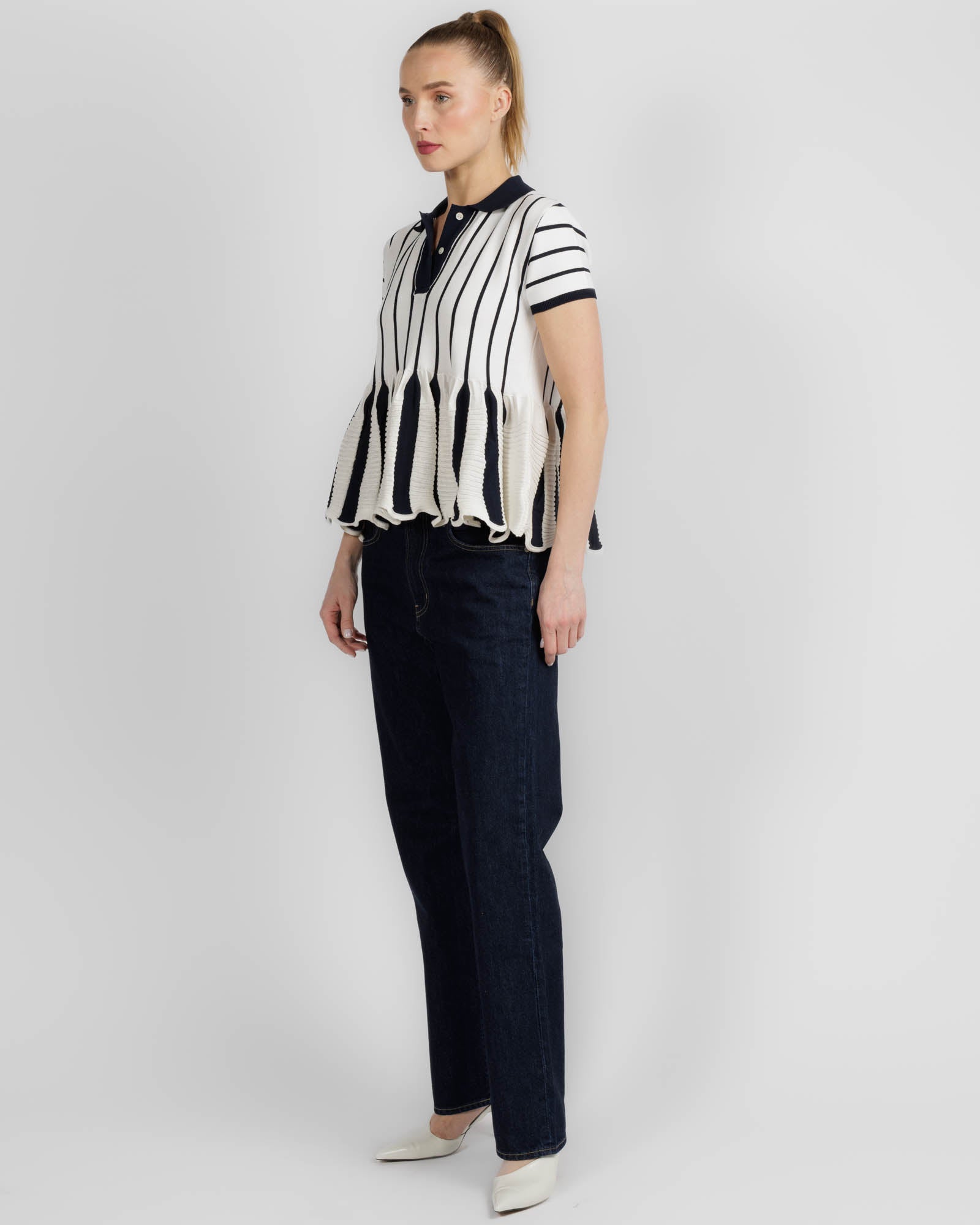 Wavy Flared Polo