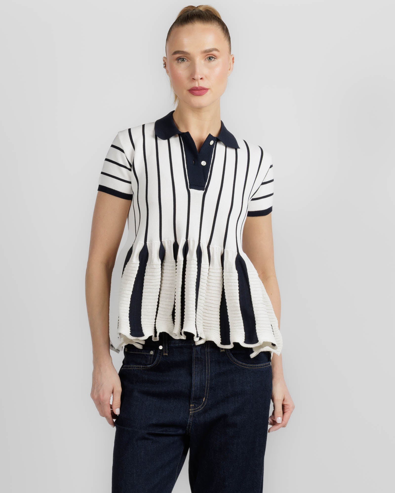 Wavy Flared Polo