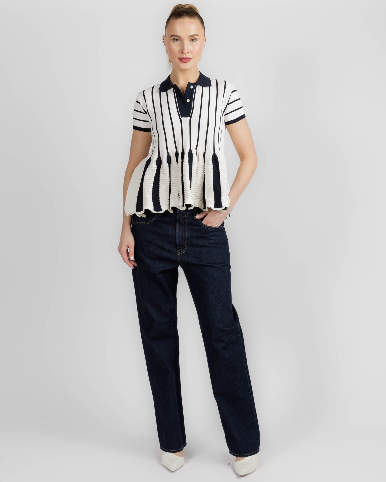 Wavy Flared Polo