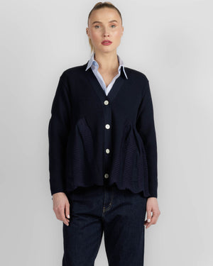 Wavy Flared Cardigan