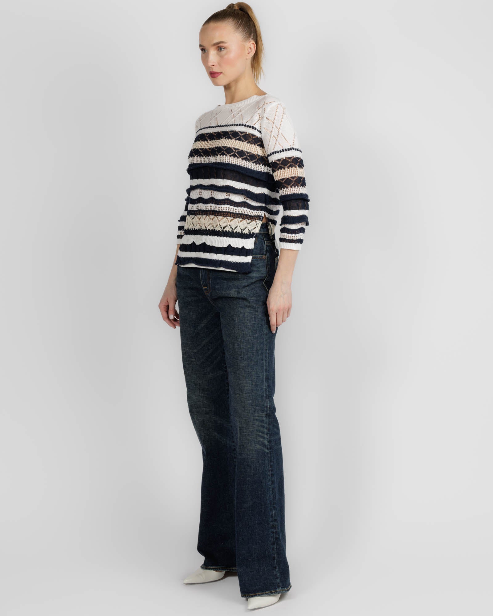Crazy Knit Basque Top