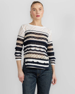 Crazy Knit Basque Top