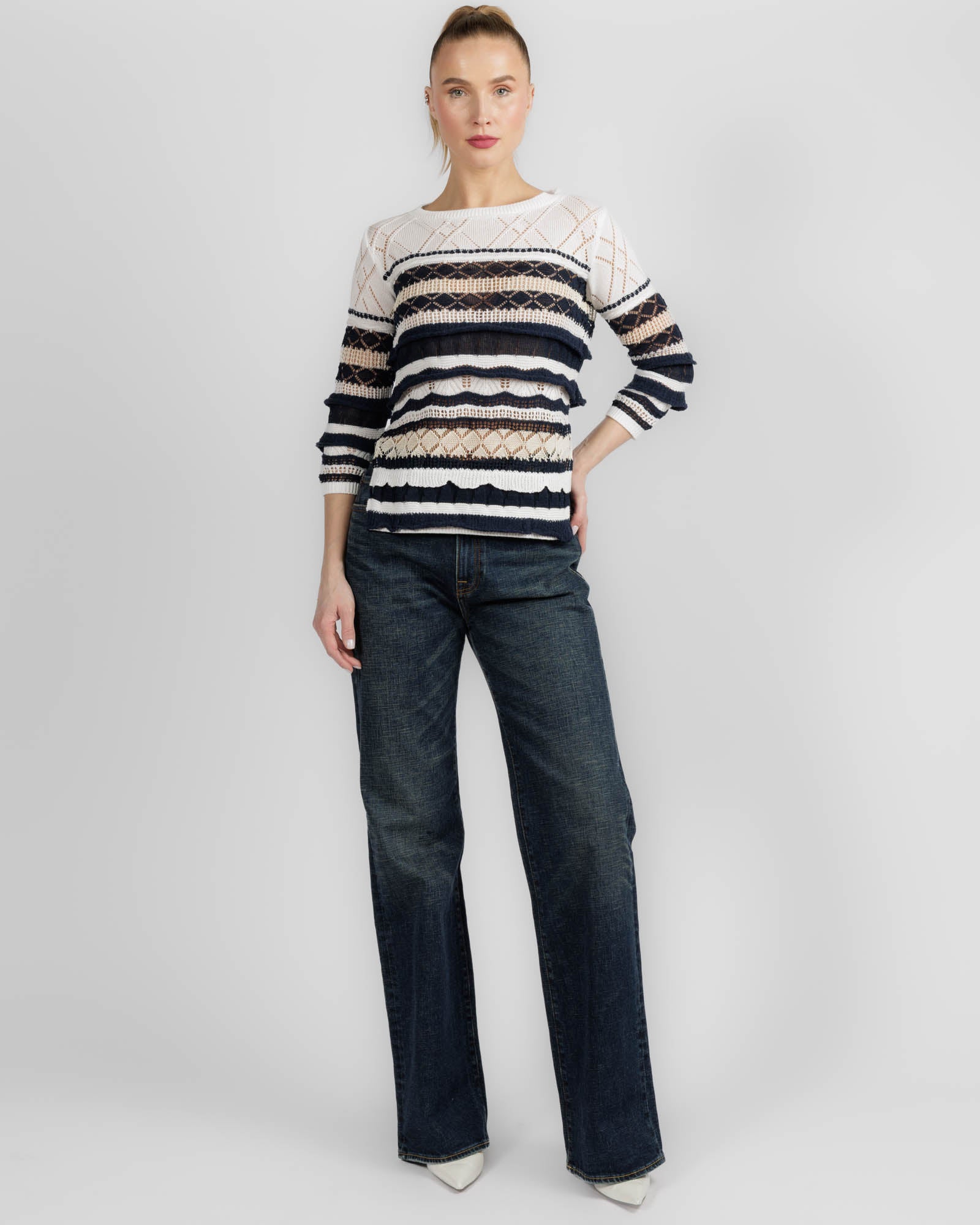 Crazy Knit Basque Top
