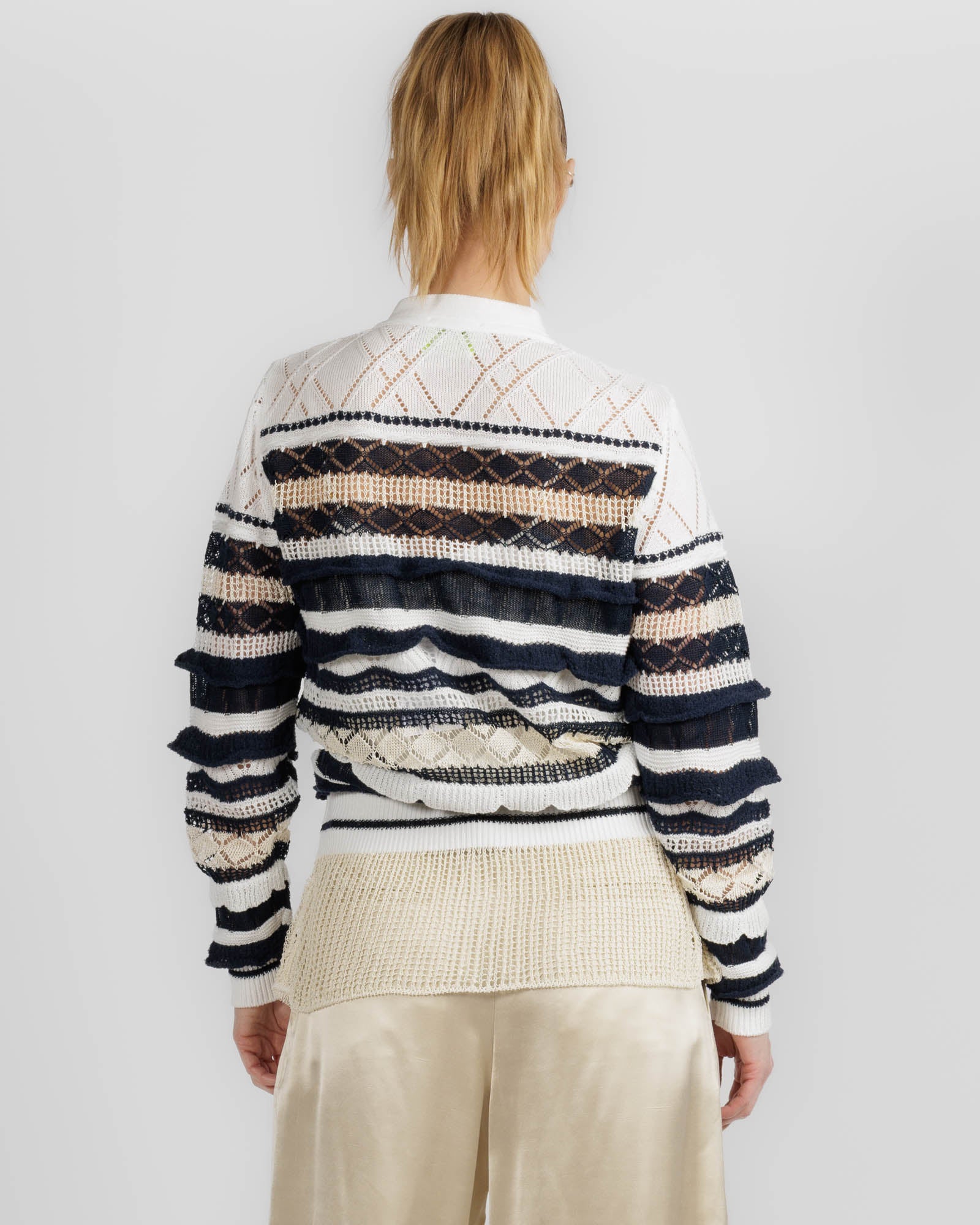 Crazy Knit Basque Cardigan