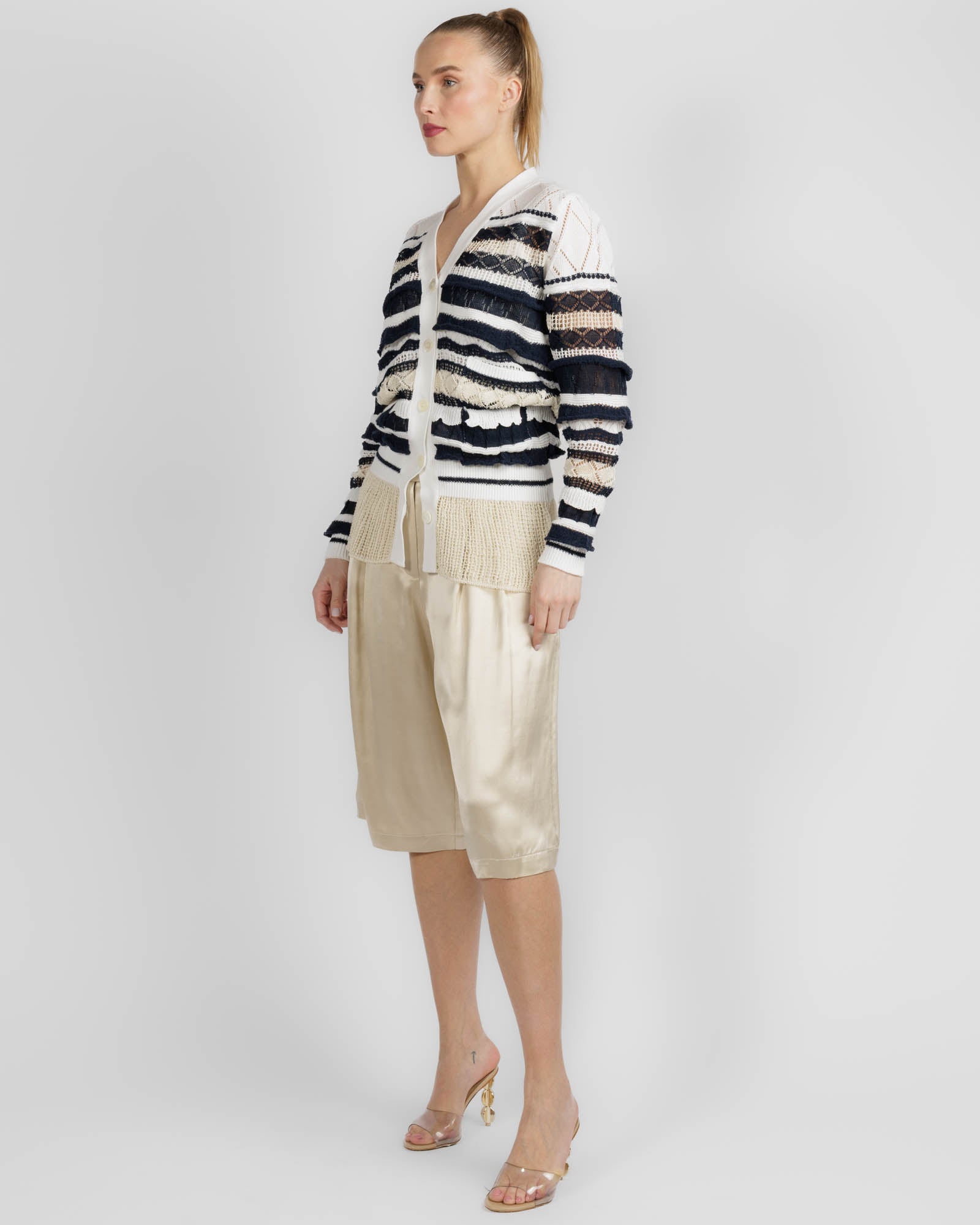 Crazy Knit Basque Cardigan