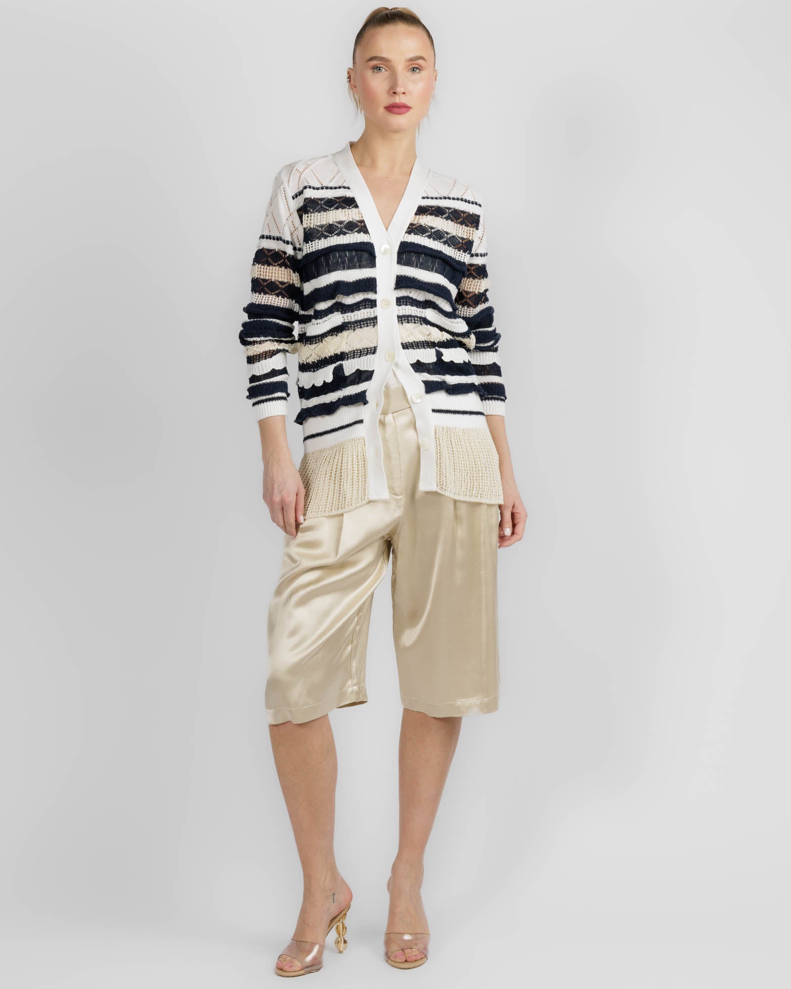 Crazy Knit Basque Cardigan