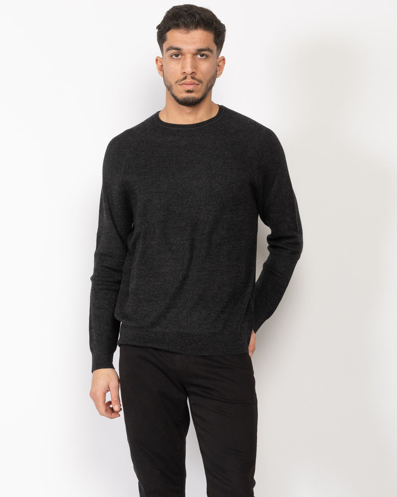 Merino Raglan Rib Crewneck