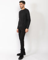 Merino Raglan Rib Crewneck