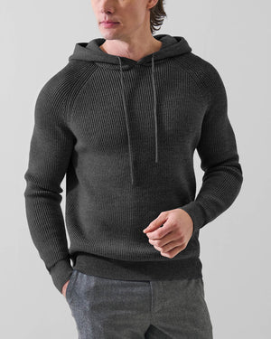 12Gg Merino Ribbed Hoodie