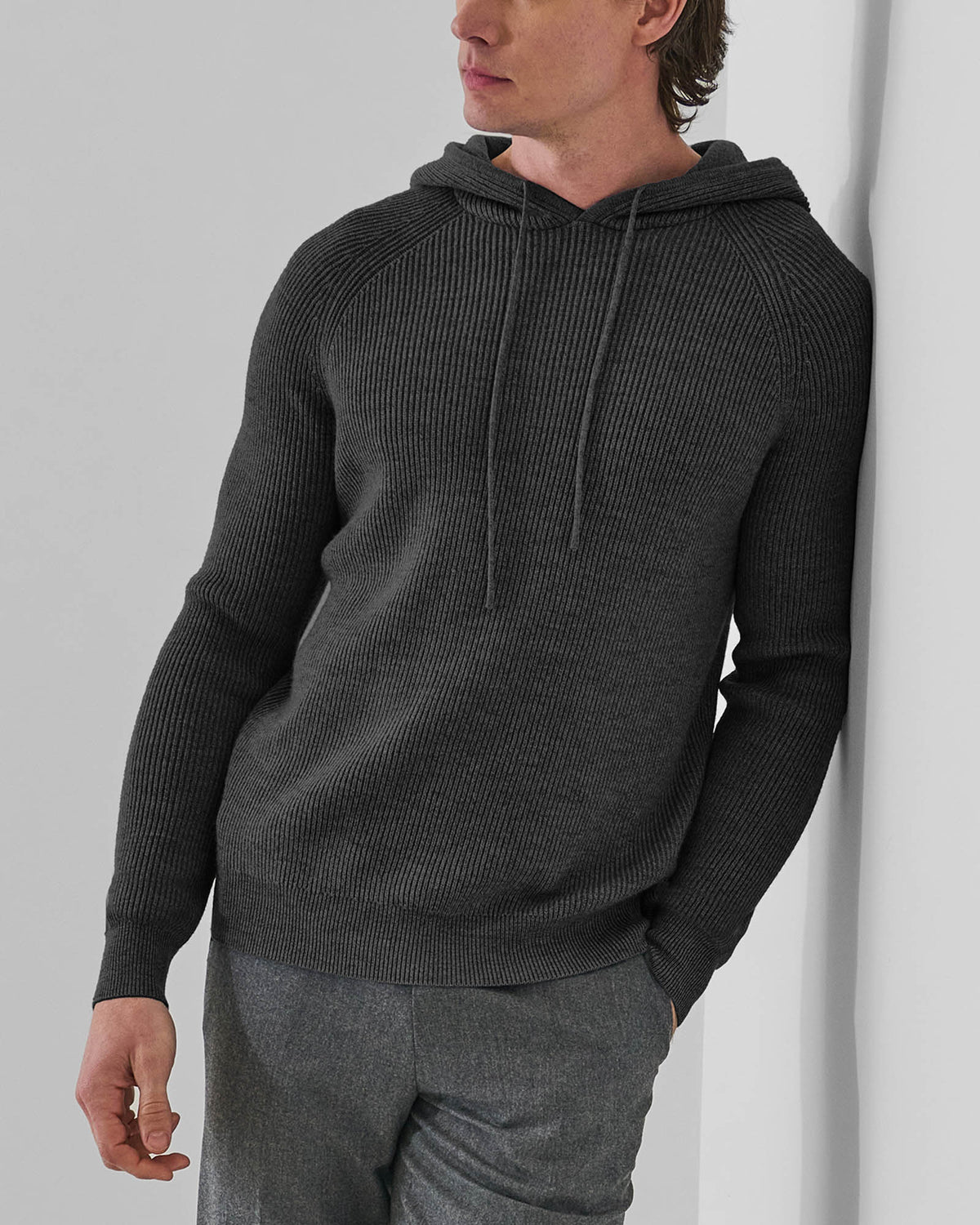 12Gg Merino Ribbed Hoodie