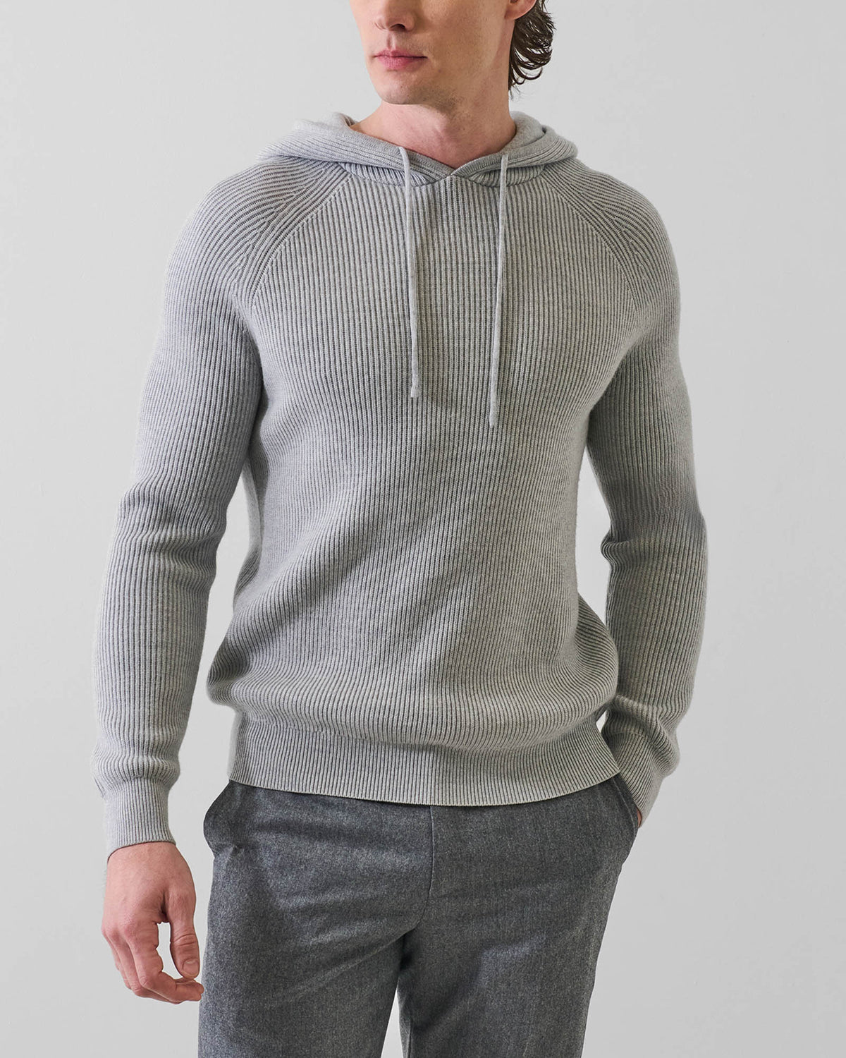 12Gg Merino Ribbed Hoodie