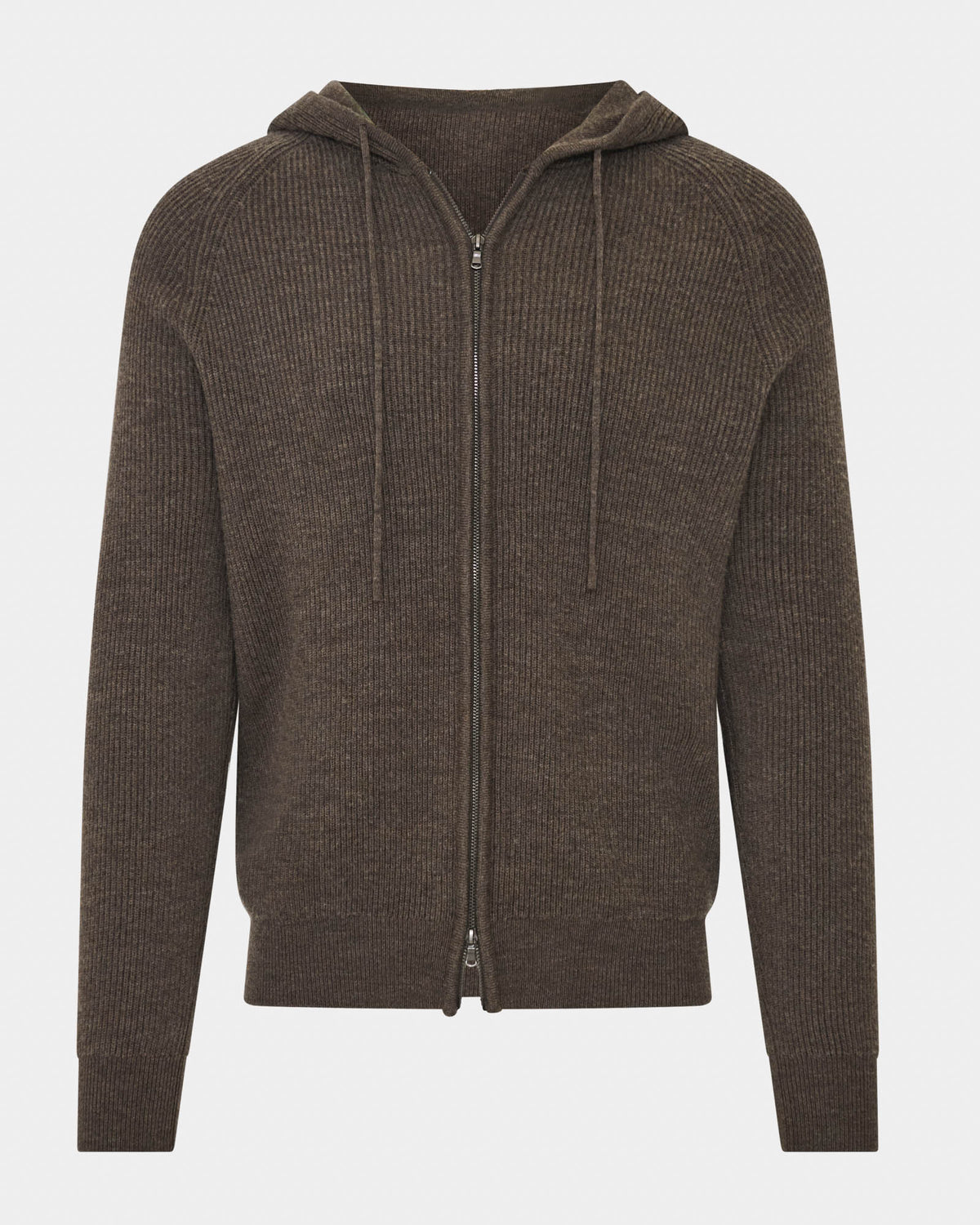 Ribbed Zip Hoodie