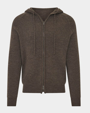 Ribbed Zip Hoodie