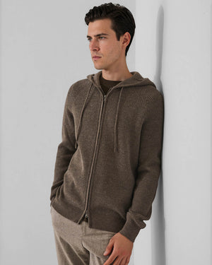 Ribbed Zip Hoodie