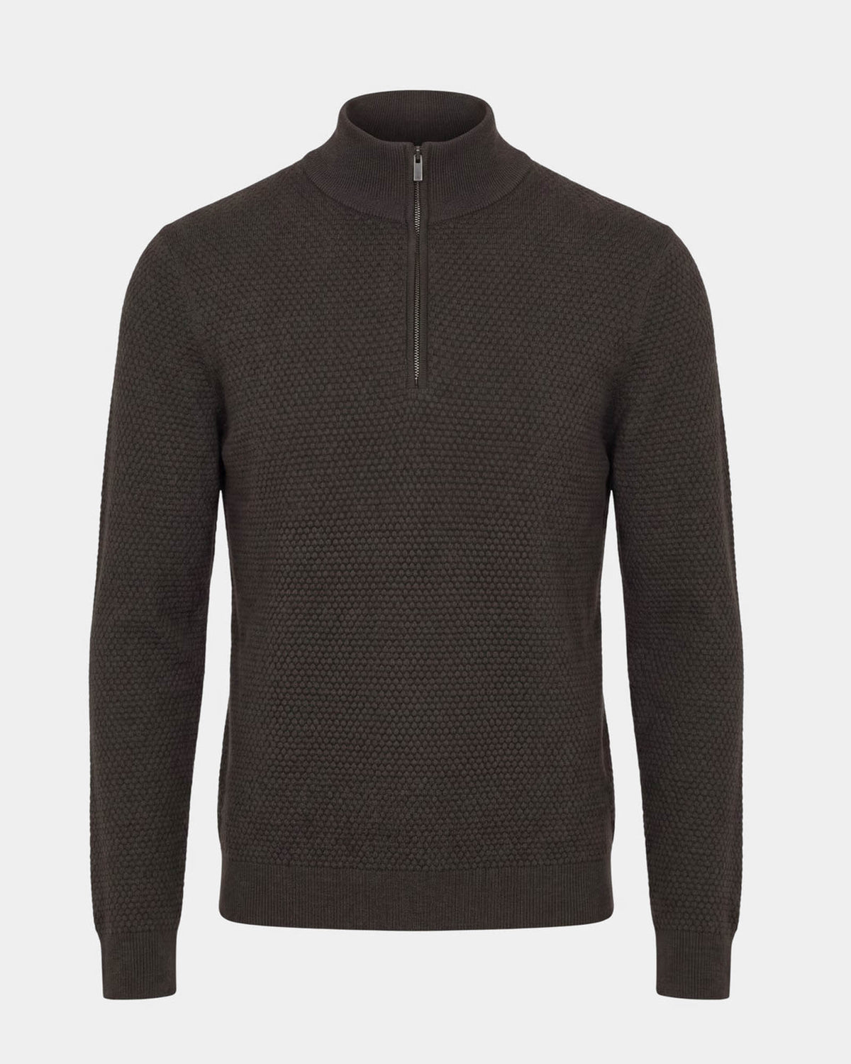 Bubble Zip Mock Sweater