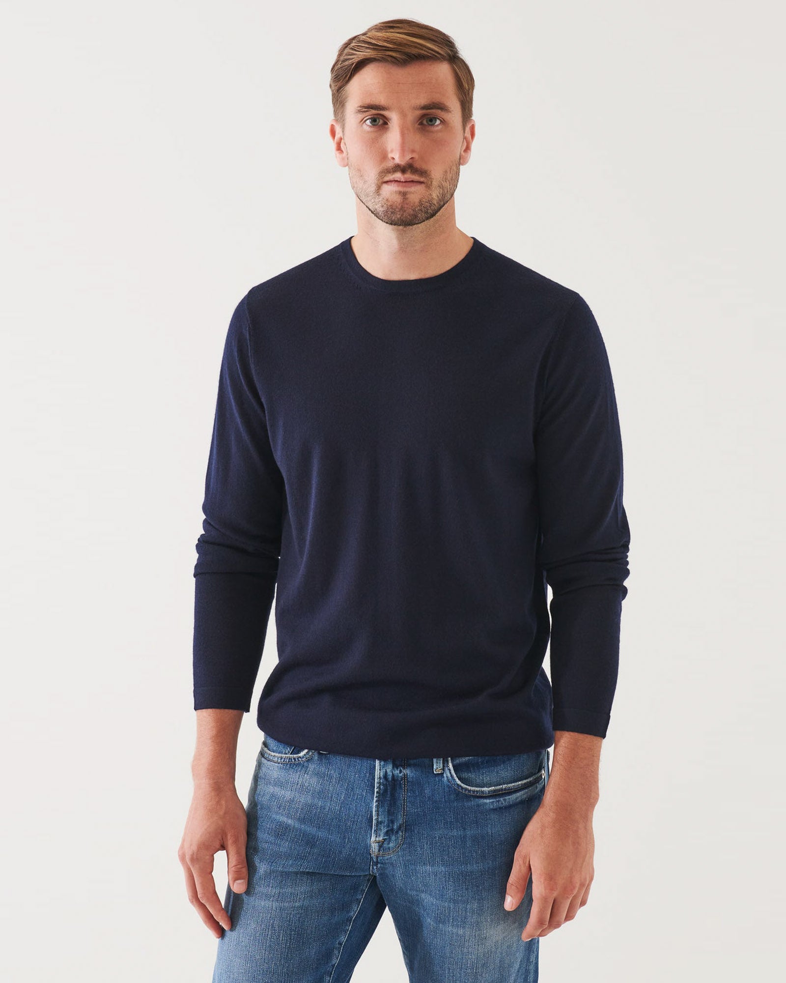 MERINO WOOL RIBBED CREWNECK