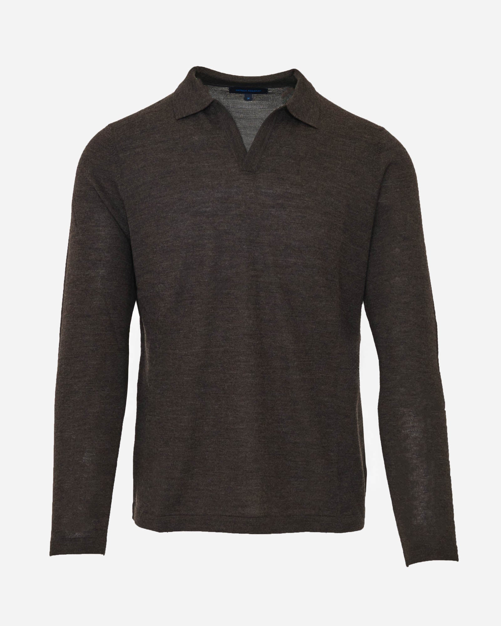 Long Sleeve Open Polo Sweater