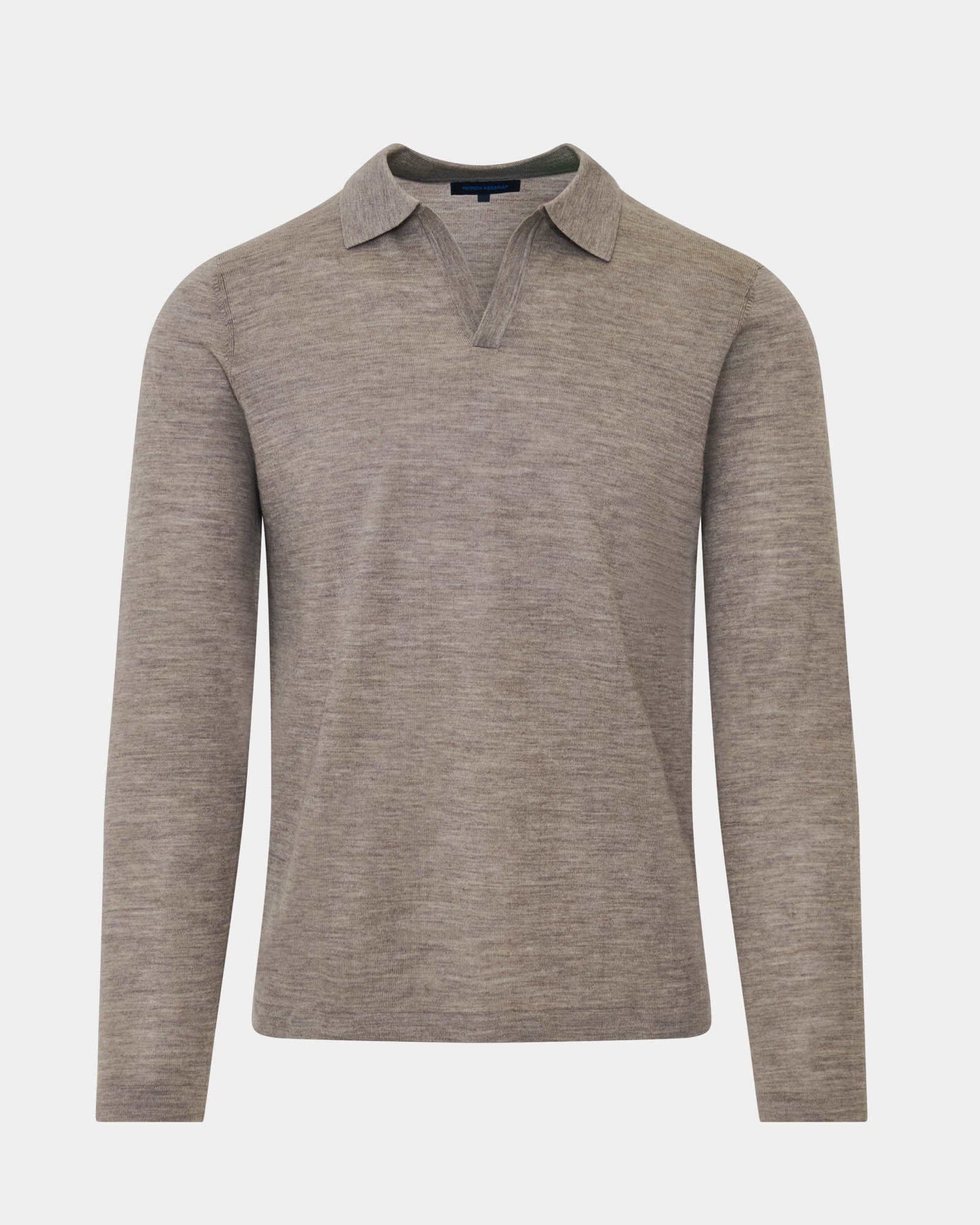 Long Sleeve Open Polo Sweater